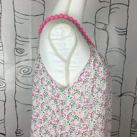 Cute Pink Dainty Floral Halter Neck Summer Dress womens S Feminine Casual Sun - Picture 4 of 8